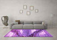 Machine Washable Abstract Purple Modern Rug, wshabs2529pur