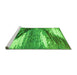 Sideview of Machine Washable Abstract Green Modern Area Rugs, wshabs2529grn