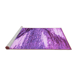Sideview of Machine Washable Abstract Purple Modern Area Rugs, wshabs2529pur