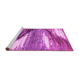 Sideview of Machine Washable Abstract Pink Modern Rug, wshabs2529pnk