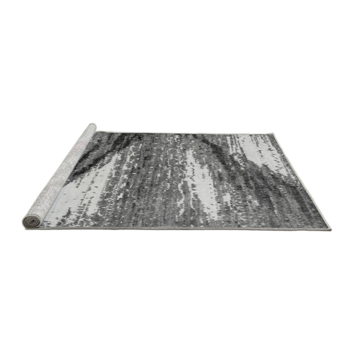 Sideview of Machine Washable Abstract Gray Modern Rug, wshabs2529gry