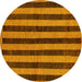 Round Abstract Yellow Modern Rug, abs252yw