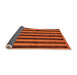 Sideview of Abstract Orange Modern Rug, abs252org