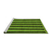 Sideview of Machine Washable Abstract Green Modern Area Rugs, wshabs252grn