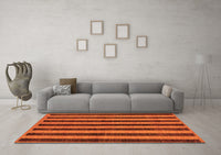 Machine Washable Abstract Orange Modern Rug, wshabs252org