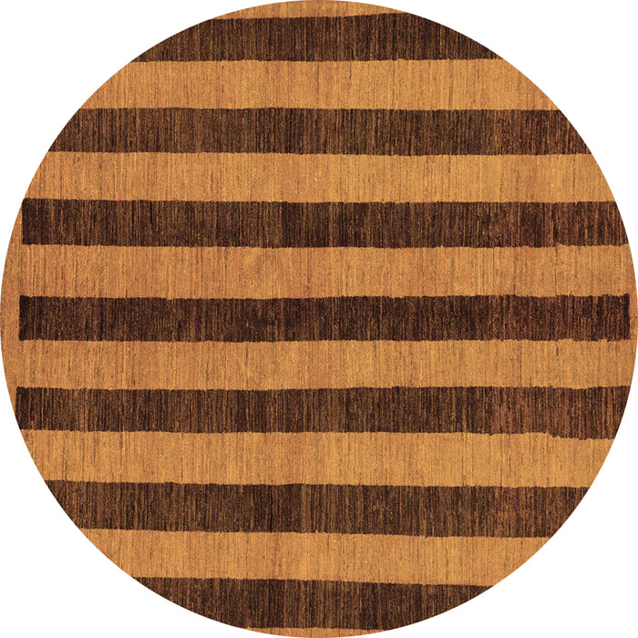 Round Abstract Brown Modern Rug, abs252brn