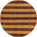 Round Abstract Brown Modern Rug, abs252brn