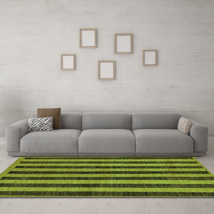 Machine Washable Abstract Turquoise Modern Area Rugs in a Living Room,, wshabs252turq