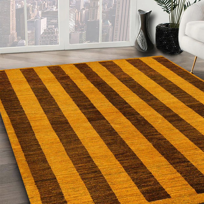 Abstract Red Modern Rug in Family Room, abs252