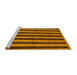 Sideview of Machine Washable Abstract Yellow Modern Rug, wshabs252yw