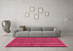 Machine Washable Abstract Pink Modern Rug in a Living Room, wshabs252pnk