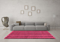 Machine Washable Abstract Pink Modern Rug, wshabs252pnk