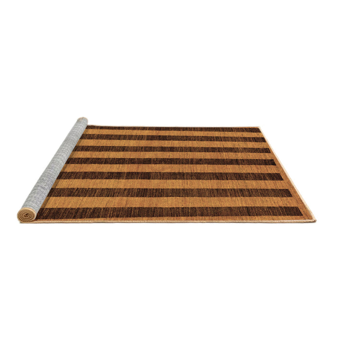 Sideview of Machine Washable Abstract Brown Modern Rug, wshabs252brn