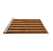 Sideview of Machine Washable Abstract Brown Modern Rug, wshabs252brn