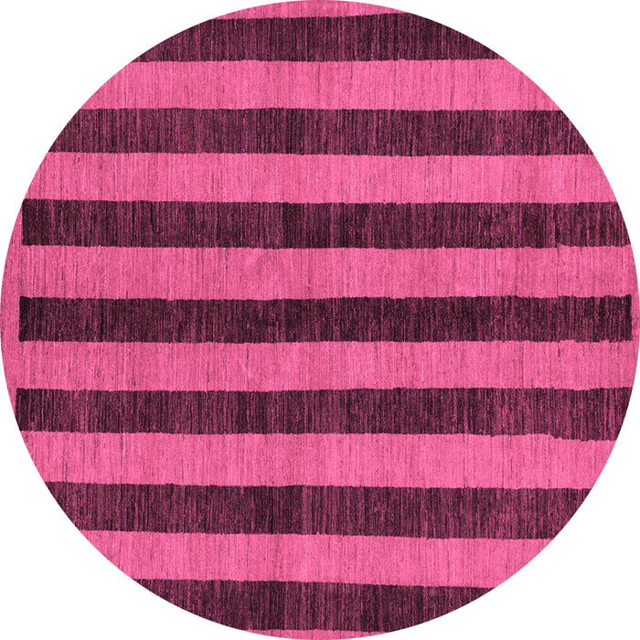 Round Machine Washable Abstract Purple Modern Area Rugs, wshabs252pur