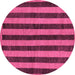 Round Machine Washable Abstract Purple Modern Area Rugs, wshabs252pur