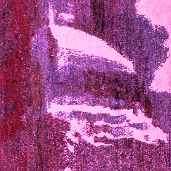 Square Machine Washable Abstract Pink Modern Rug, wshabs2530pnk