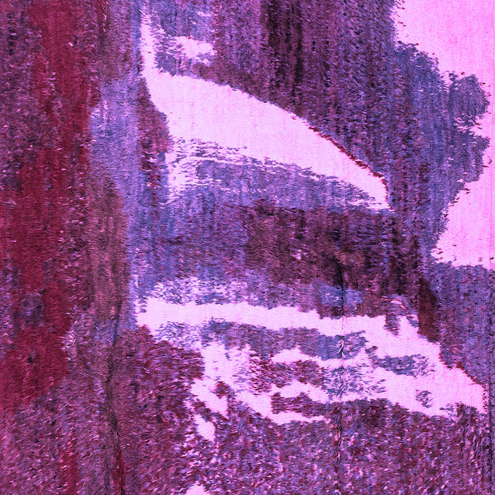 Square Machine Washable Abstract Purple Modern Area Rugs, wshabs2530pur