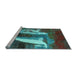 Sideview of Machine Washable Abstract Light Blue Modern Rug, wshabs2530lblu