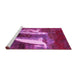 Sideview of Machine Washable Abstract Pink Modern Rug, wshabs2530pnk