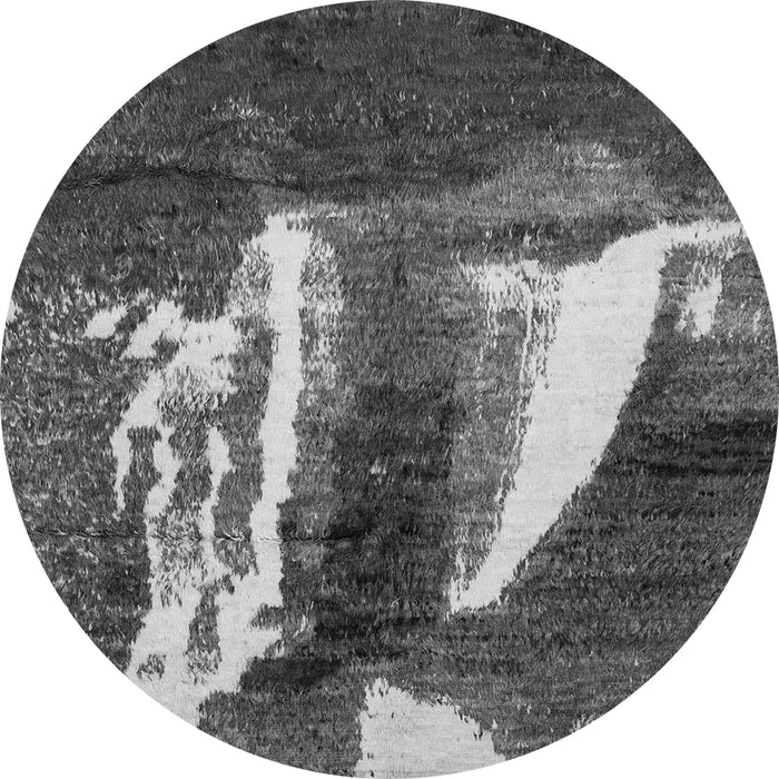 Round Abstract Gray Modern Rug, abs2530gry