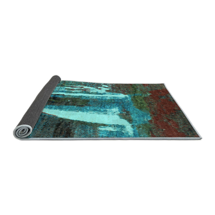 Sideview of Abstract Light Blue Modern Rug, abs2530lblu
