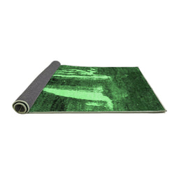 Sideview of Abstract Emerald Green Modern Rug, abs2530emgrn