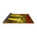 Sideview of Abstract Yellow Modern Rug, abs2530yw