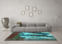 Machine Washable Abstract Light Blue Modern Rug, wshabs2530lblu