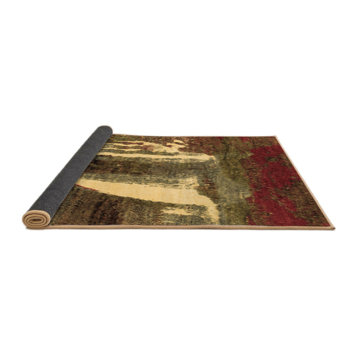 Sideview of Abstract Brown Modern Rug, abs2530brn