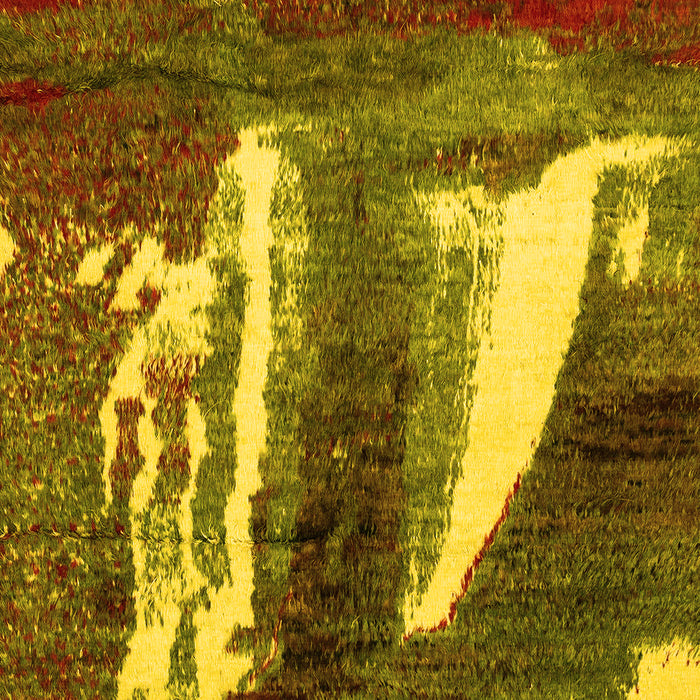 Abstract Yellow Modern Rug, abs2530yw