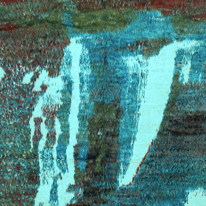 Abstract Light Blue Modern Rug, abs2530lblu