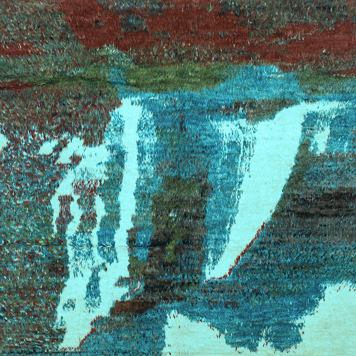 Square Machine Washable Abstract Light Blue Modern Rug, wshabs2530lblu