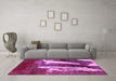 Machine Washable Abstract Pink Modern Rug in a Living Room, wshabs2530pnk