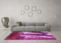 Machine Washable Abstract Pink Modern Rug, wshabs2530pnk