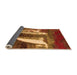 Sideview of Abstract Orange Modern Rug, abs2530org