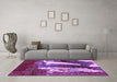 Machine Washable Abstract Purple Modern Area Rugs in a Living Room, wshabs2530pur