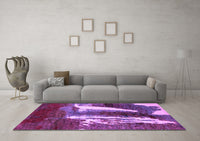 Machine Washable Abstract Purple Modern Rug, wshabs2530pur