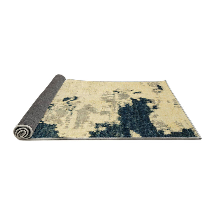 Sideview of Abstract Sun Yellow Modern Rug, abs2531