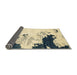 Sideview of Abstract Sun Yellow Modern Rug, abs2531