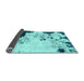 Sideview of Abstract Light Blue Modern Rug, abs2531lblu