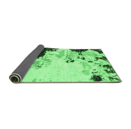Sideview of Abstract Emerald Green Modern Rug, abs2531emgrn