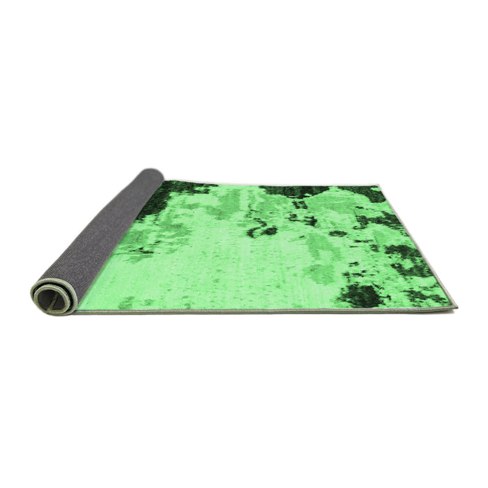 Sideview of Abstract Emerald Green Modern Rug, abs2531emgrn
