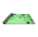 Sideview of Abstract Emerald Green Modern Rug, abs2531emgrn