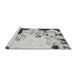 Sideview of Machine Washable Abstract Gray Modern Rug, wshabs2531gry