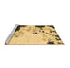 Sideview of Machine Washable Abstract Brown Modern Rug, wshabs2531brn