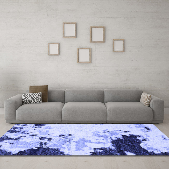 Machine Washable Abstract Blue Modern Rug in a Living Room, wshabs2531blu