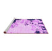 Sideview of Machine Washable Abstract Purple Modern Area Rugs, wshabs2531pur