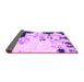 Sideview of Abstract Purple Modern Rug, abs2531pur