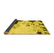 Sideview of Abstract Yellow Modern Rug, abs2531yw